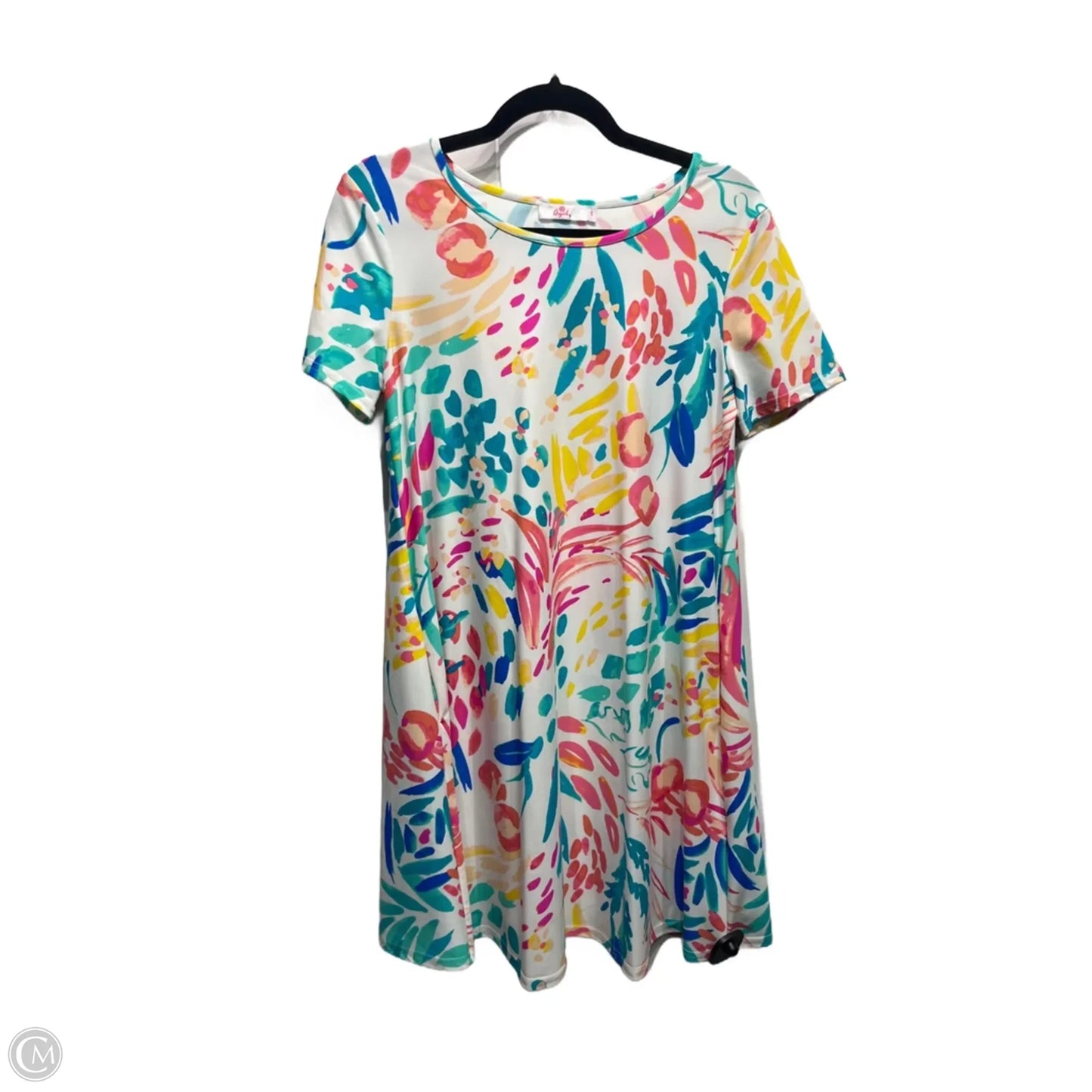 Dress Casual Short By Aryeh In Blue & Orange, Size: S