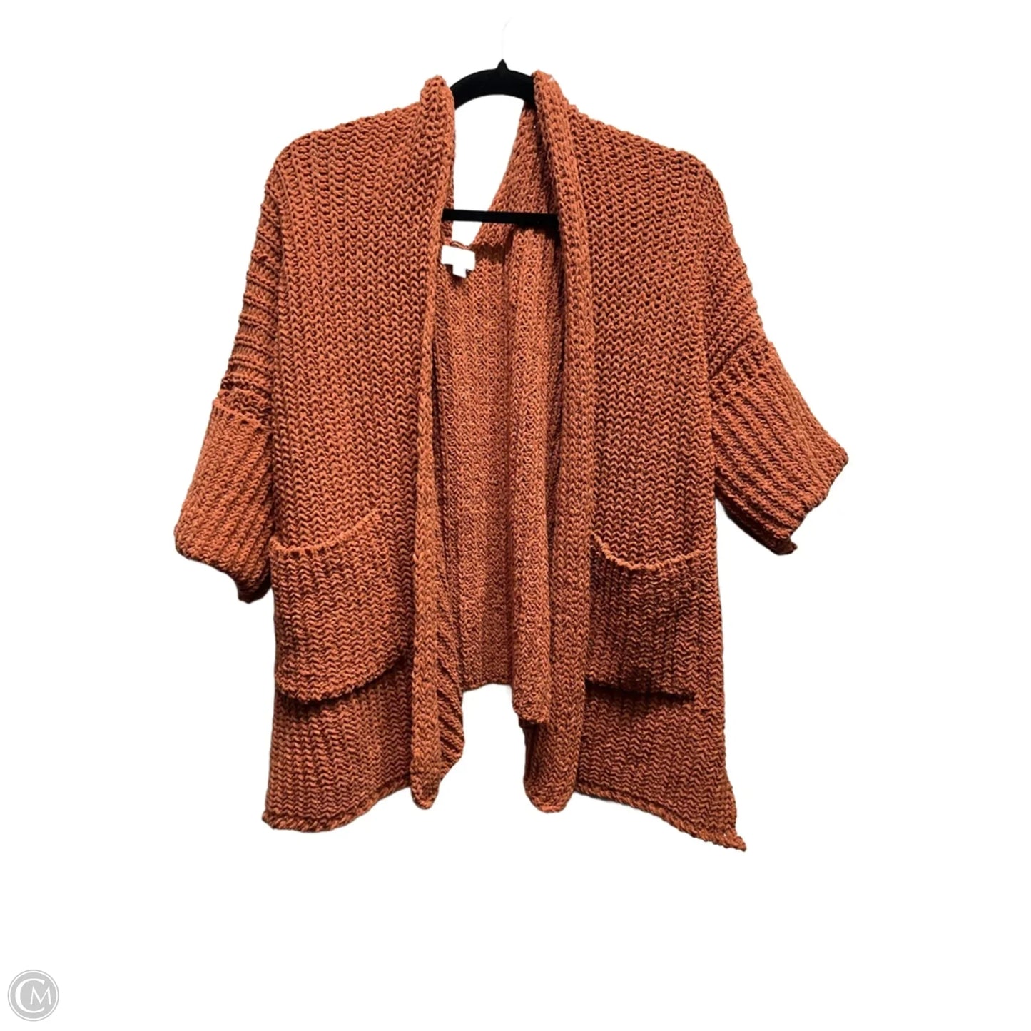 Sweater Short Sleeve By Pol In Orange, Size: S