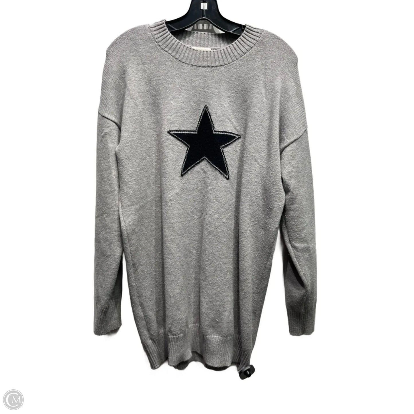 Sweater By J For Justify In Black & Grey, Size: L