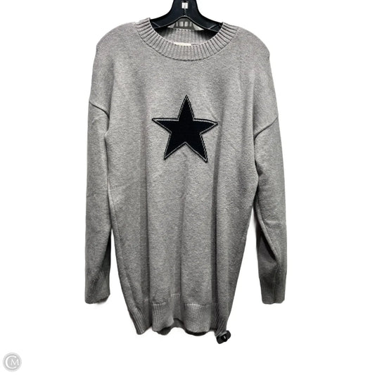 Sweater By J For Justify In Black & Grey, Size: L