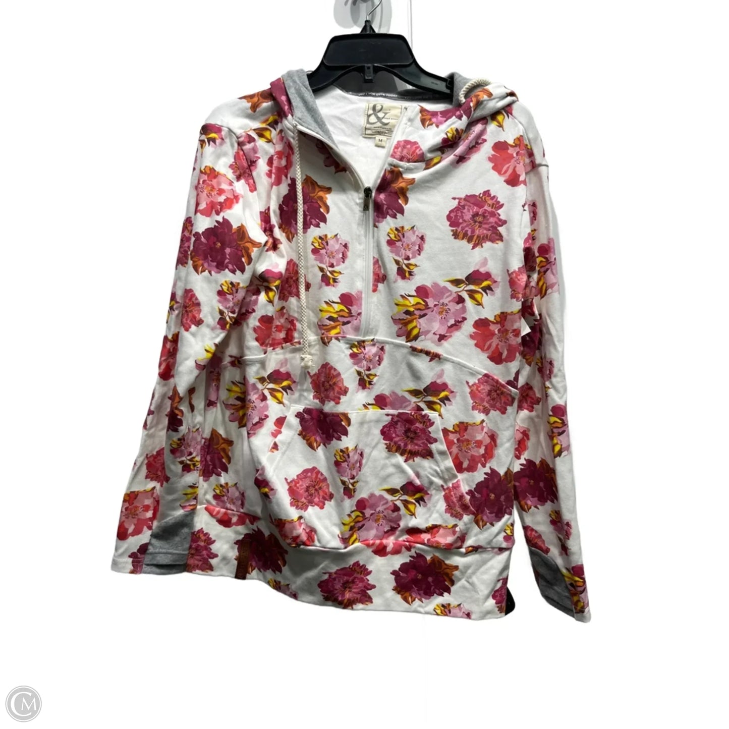 Sweatshirt Hoodie By ampersand avenue In Pink & White, Size: M