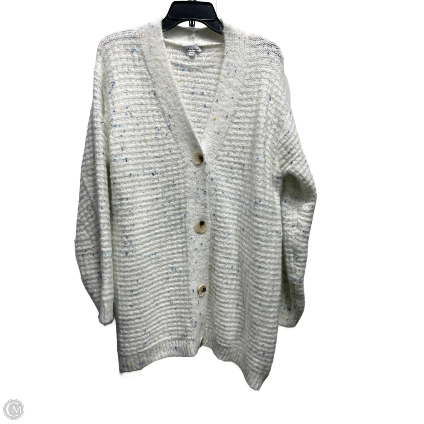Sweater Cardigan By White Birch In Blue & White, Size: S
