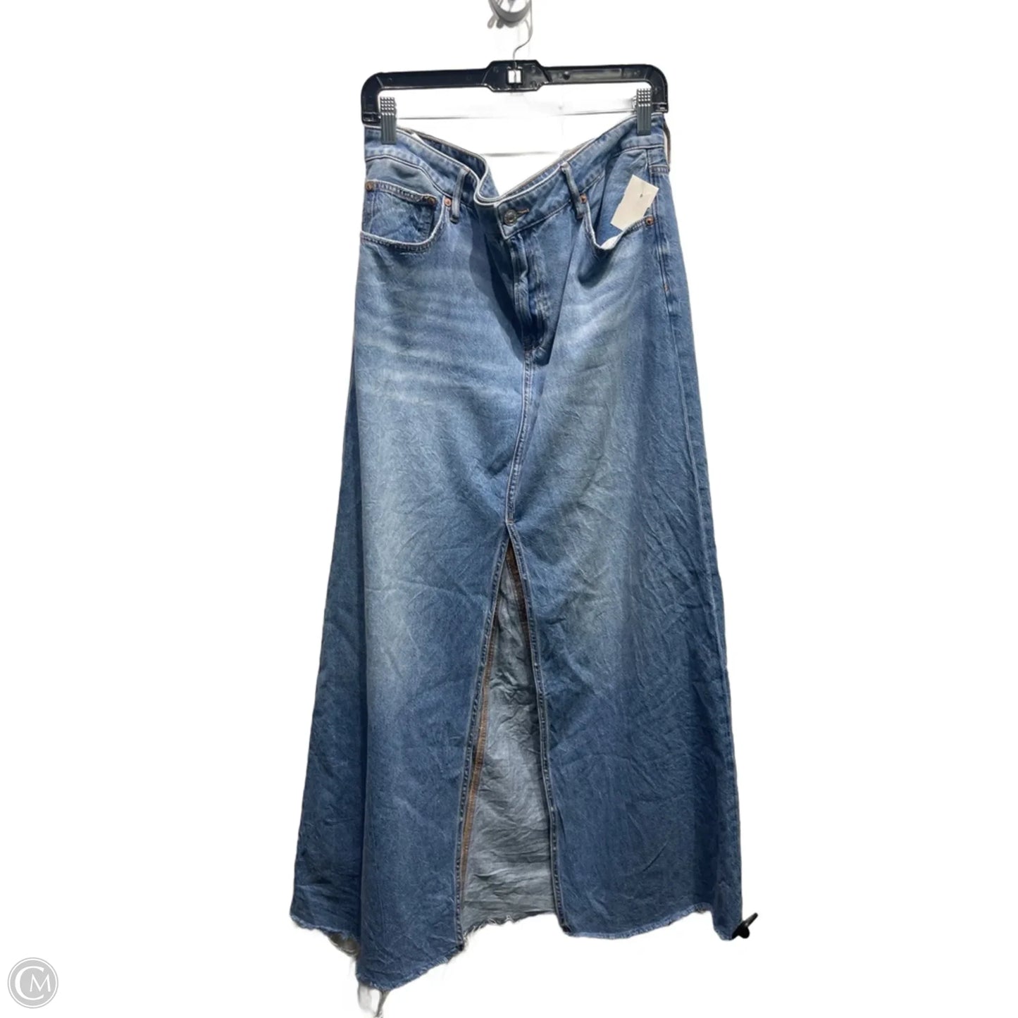 Skirt Maxi By American Eagle In Blue Denim, Size: 14