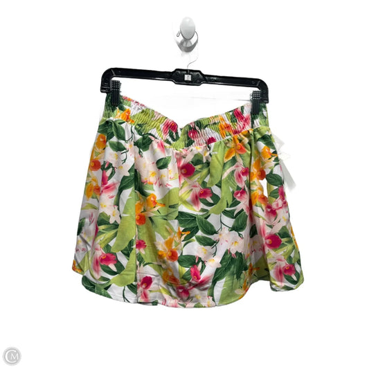 Skort By Tommy Bahama In Green & Pink, Size: L