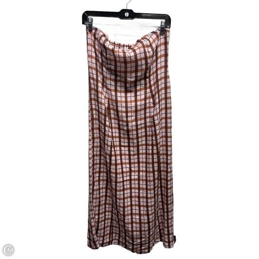 Dress Casual Midi By Anthropologie In Orange & Purple, Size: M