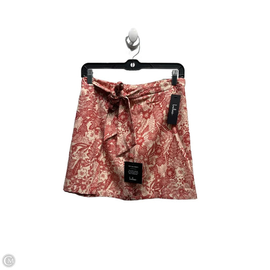 Skort By Lulus In Cream & Red, Size: S