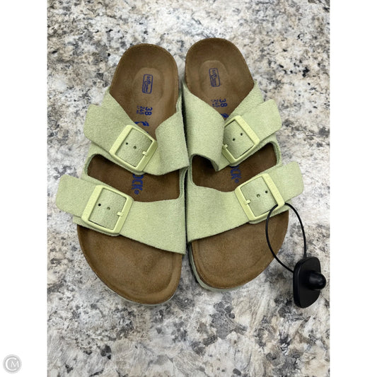 Sandals Flats By Birkenstock In Green, Size: 7.5