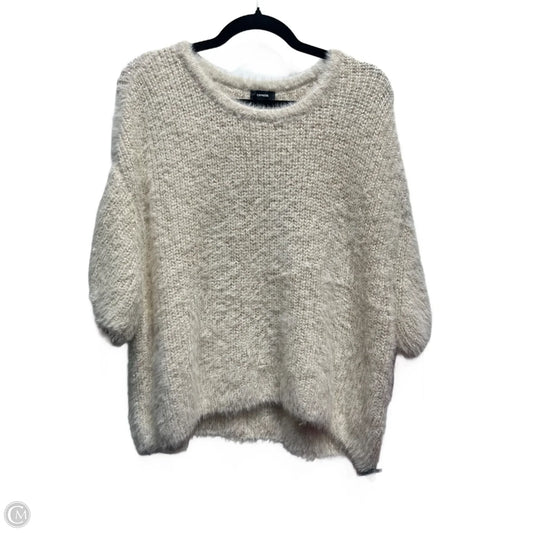 Sweater Short Sleeve By Express In Tan, Size: Xl