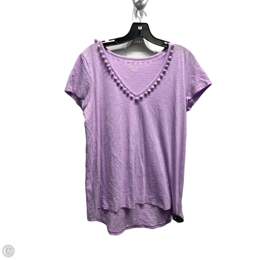 Top Short Sleeve Designer By Lilly Pulitzer In Purple, Size: M