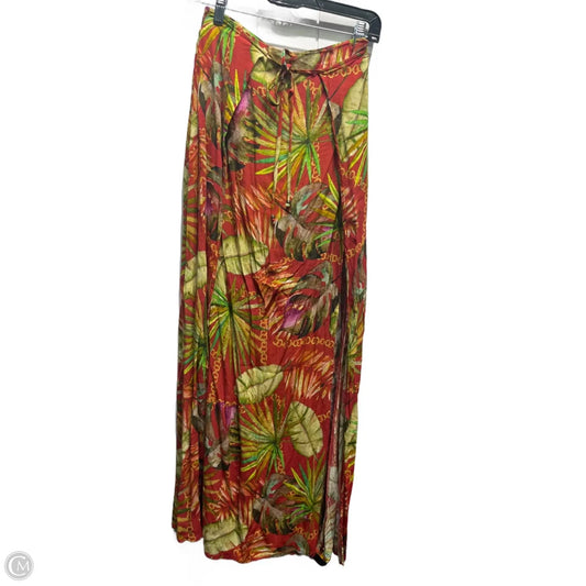 Skirt Maxi By Guess In Green & Red, Size: S