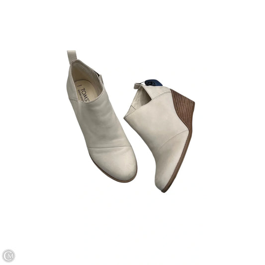 Boots Ankle Heels By Toms In Cream, Size: 9