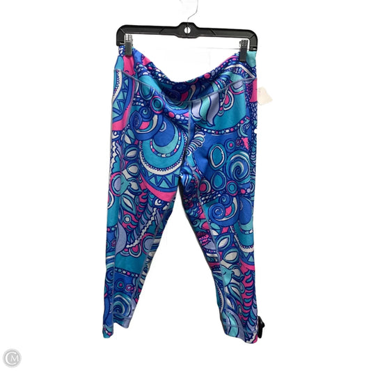 Capris Designer By Lilly Pulitzer In Blue & Pink, Size: Xl
