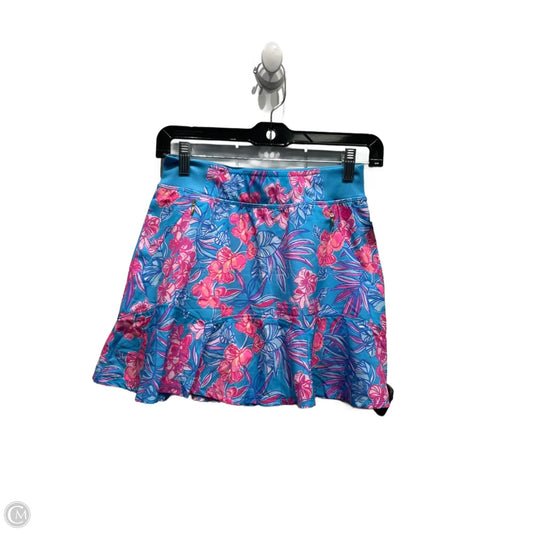 Skort Designer By Lilly Pulitzer In Blue & Pink, Size: Xxs