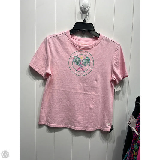 Top Short Sleeve Designer By Lilly Pulitzer In Pink, Size: Xxs
