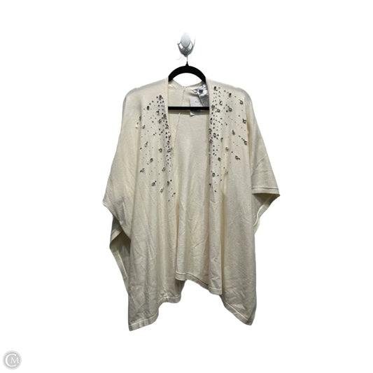Shawl By Chicos In Cream & Silver, Size: Osfm