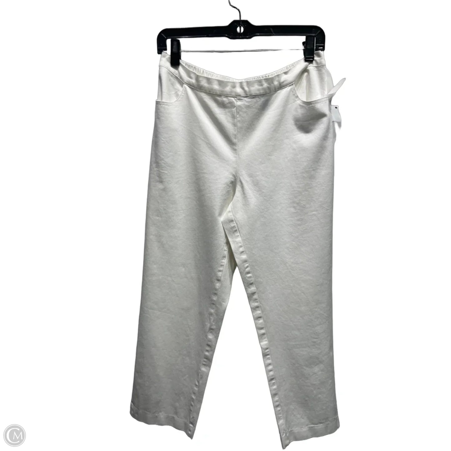 Capris By Isaac Mizrahi Live Qvc In White, Size: 10