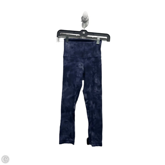 Athletic Capris By Lululemon In Blue & White, Size: 0
