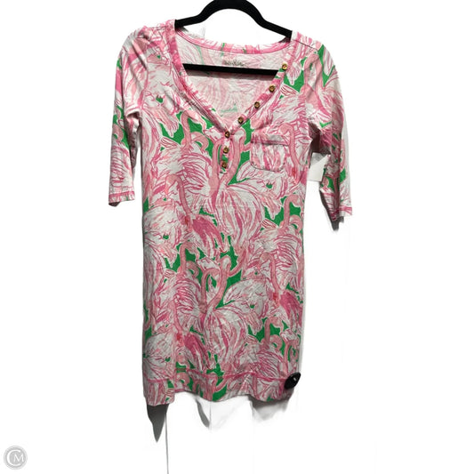 Dress Designer By Lilly Pulitzer In Green & Pink, Size: Xs