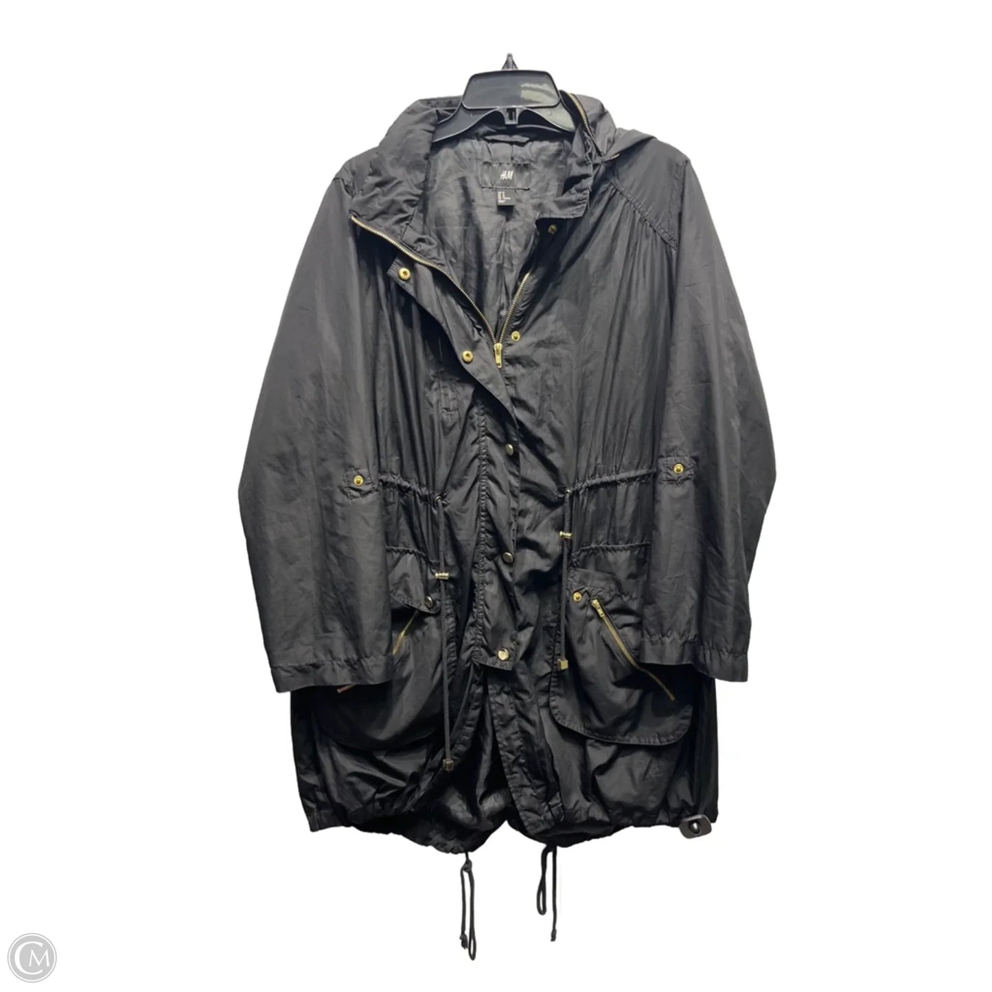 Jacket Windbreaker By H&m In Black, Size: M