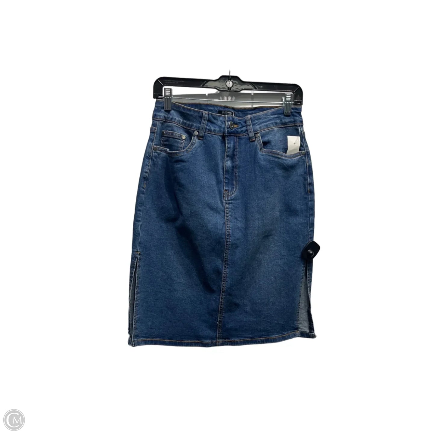 Skirt Midi By Bloomchic In Blue Denim, Size: 10