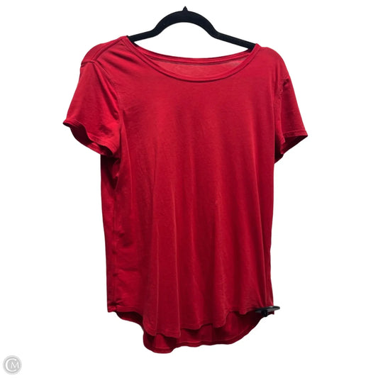 Athletic Top Short Sleeve By Lululemon In Red, Size: S