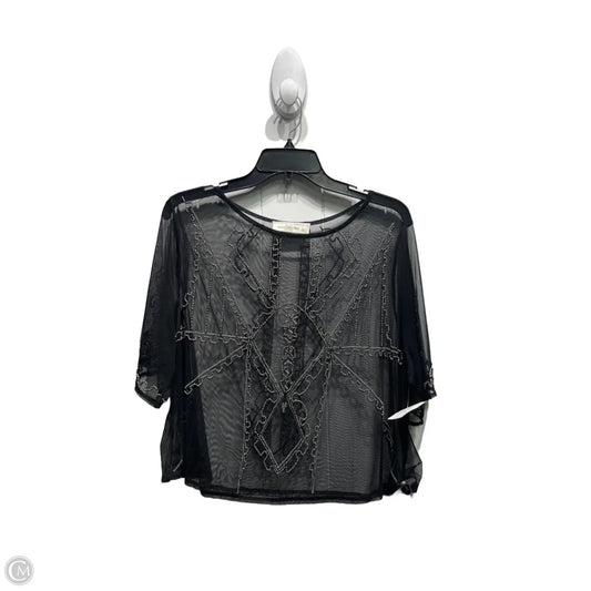 Blouse Short Sleeve By Abercrombie And Fitch In Black, Size: L