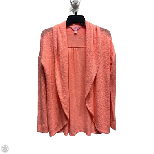 Sweater Cardigan Designer By Lilly Pulitzer In Orange, Size: S