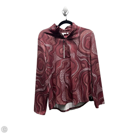 Top Long Sleeve By Chicos In Red & White, Size: L