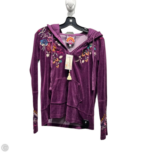 Sweatshirt Hoodie By Johnny Was In Purple, Size: Xxs