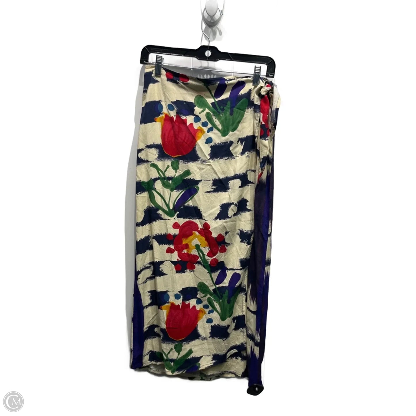 Skirt Maxi By JAMS WORLD In Blue & Tan, Size: L