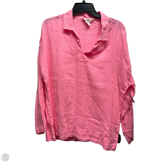 Top Long Sleeve By C And C In Pink, Size: L
