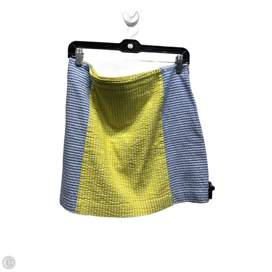 Skirt Mini & Short By Vineyard Vines In Blue & Yellow, Size: 8