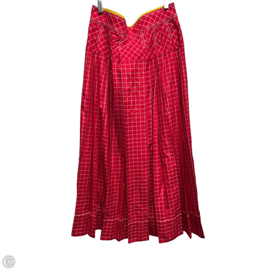 Skirt Designer By Tory Burch In Red & White, Size: 10