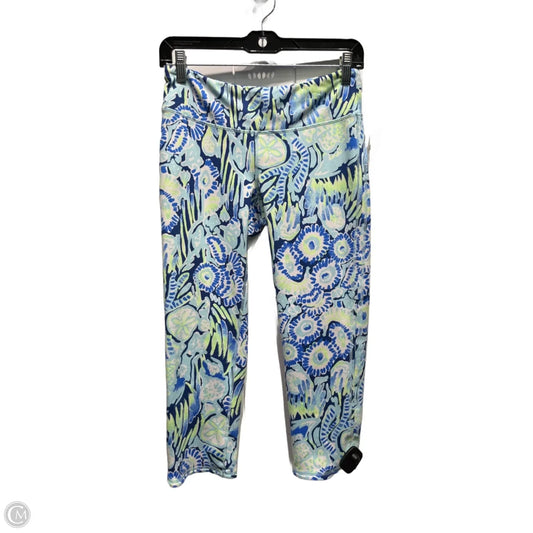Capris Designer By Lilly Pulitzer In Blue & Green, Size: M