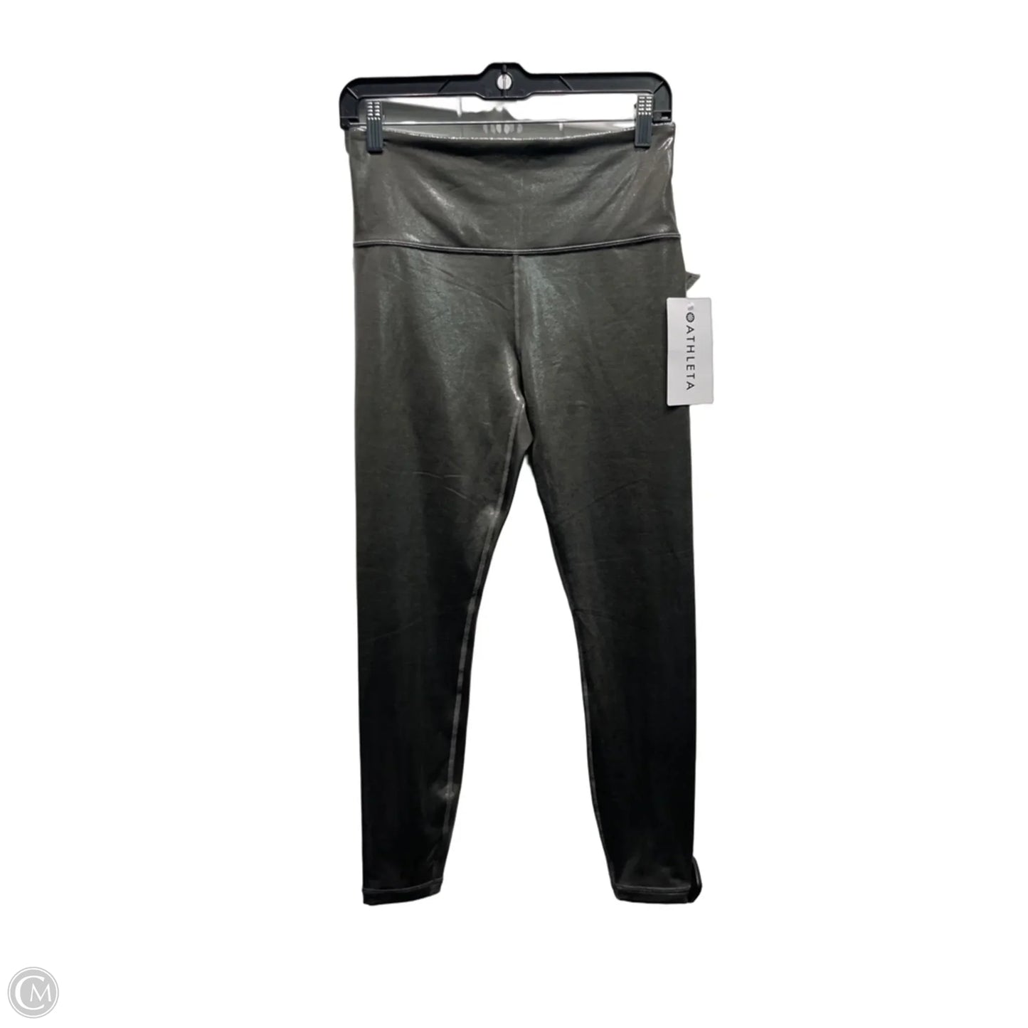 Athletic Leggings By Athleta In Silver, Size: M