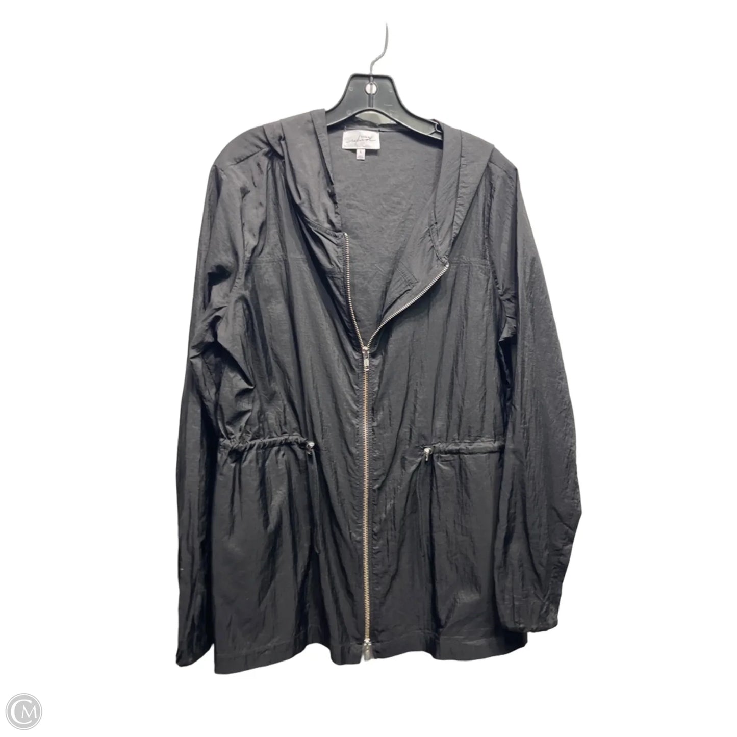 Jacket Windbreaker By Soma In Black, Size: L