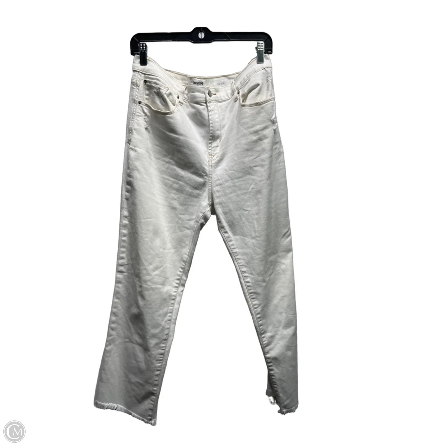 Jeans Straight By Kensie In White, Size: 12