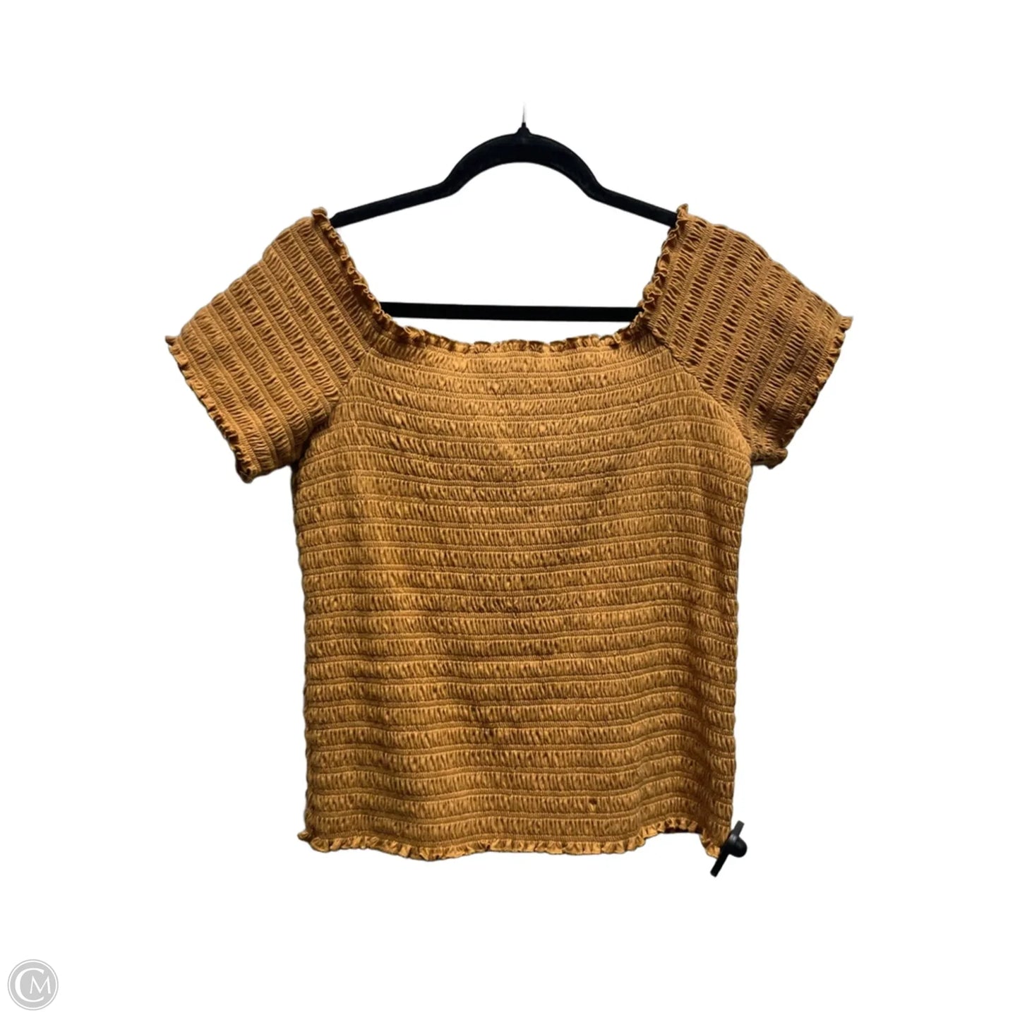 Top Short Sleeve By Gap In Tan, Size: L