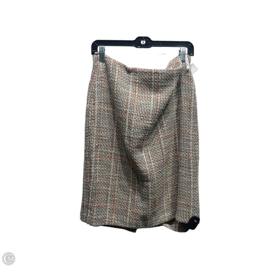 Skirt Designer By Karl Lagerfeld In Cream & Orange, Size: 10