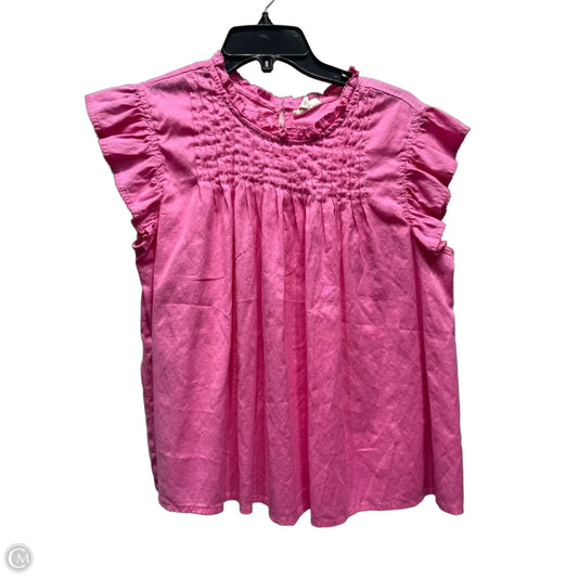 Top Short Sleeve By Ana In Pink, Size: L