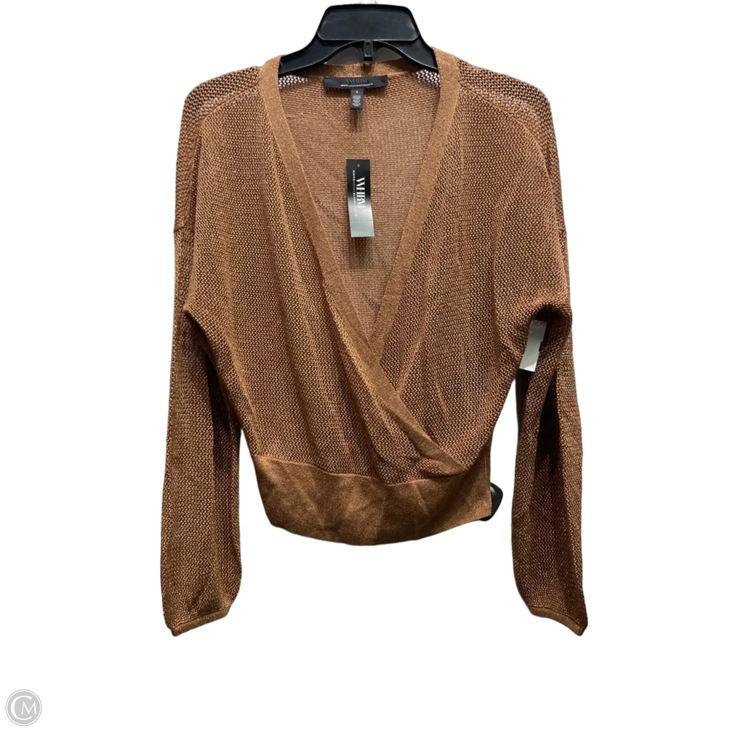 Top Long Sleeve By White House Black Market In Bronze, Size: S