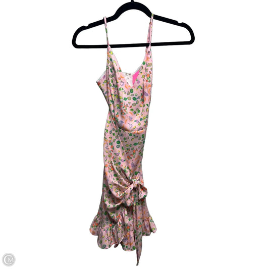 Dress Designer By Lilly Pulitzer In Green & Pink, Size: 0