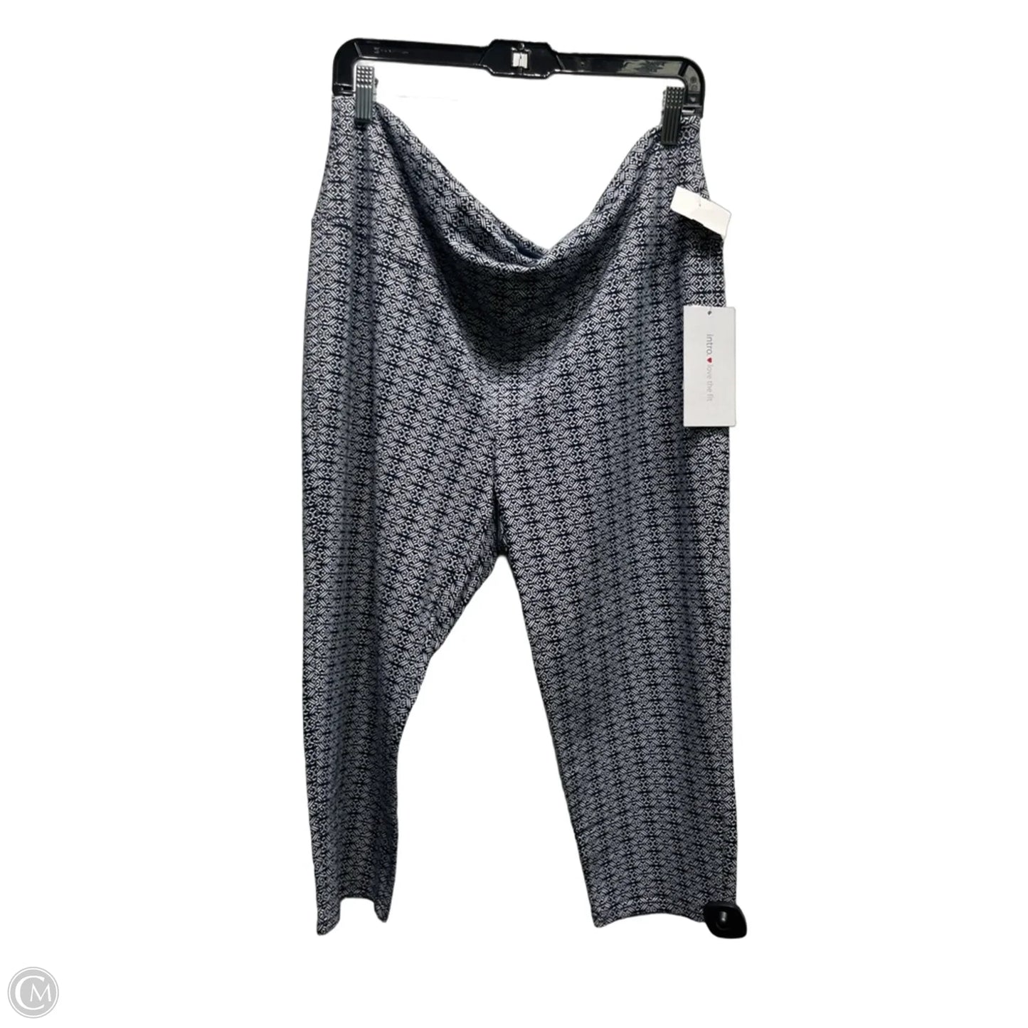 Capris By Intro In Blue & White, Size: 2x