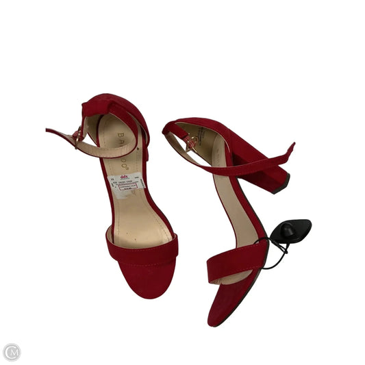 Sandals Heels Block By Bamboo In Red, Size: 9
