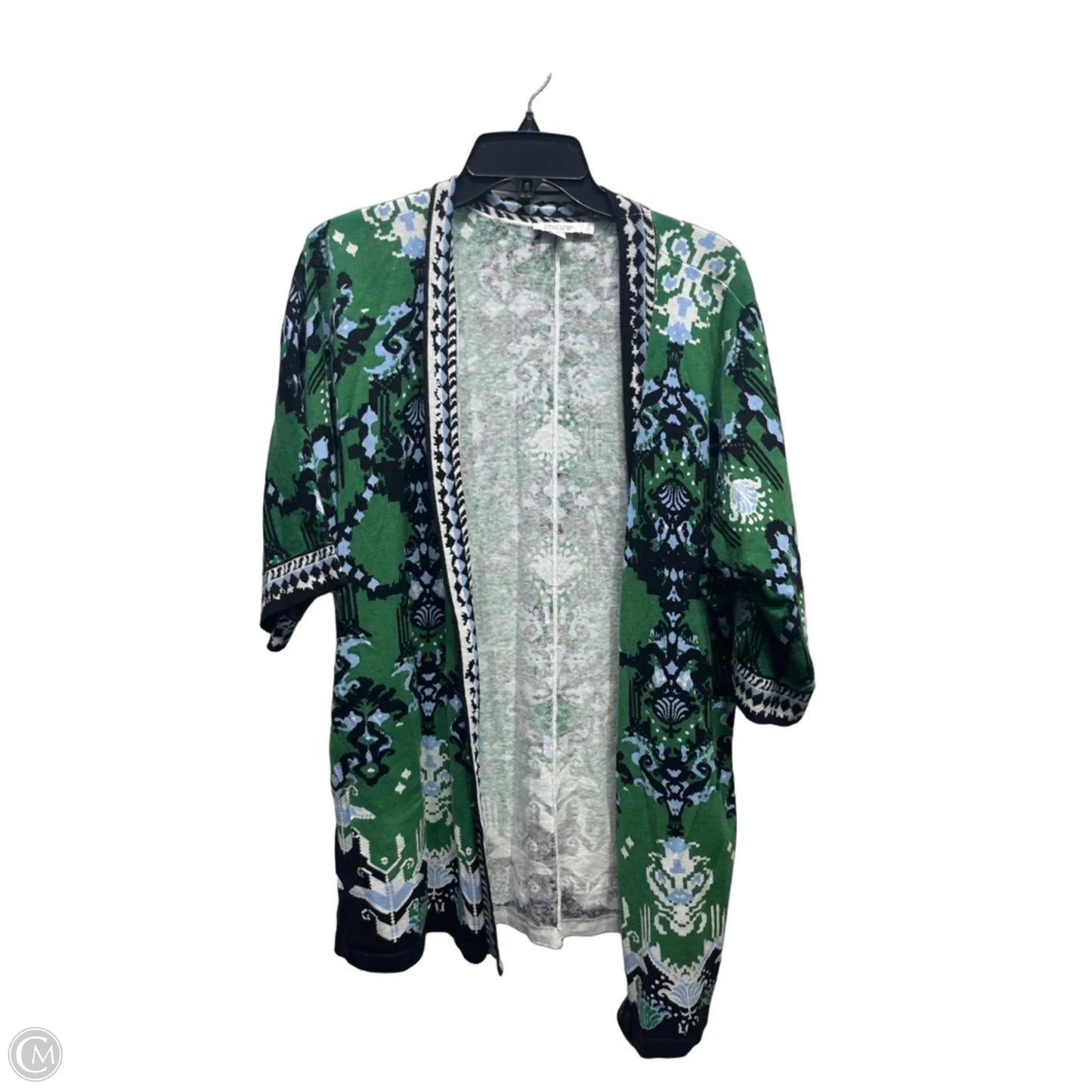 Cardigan By Chicos In Blue & Green, Size: L