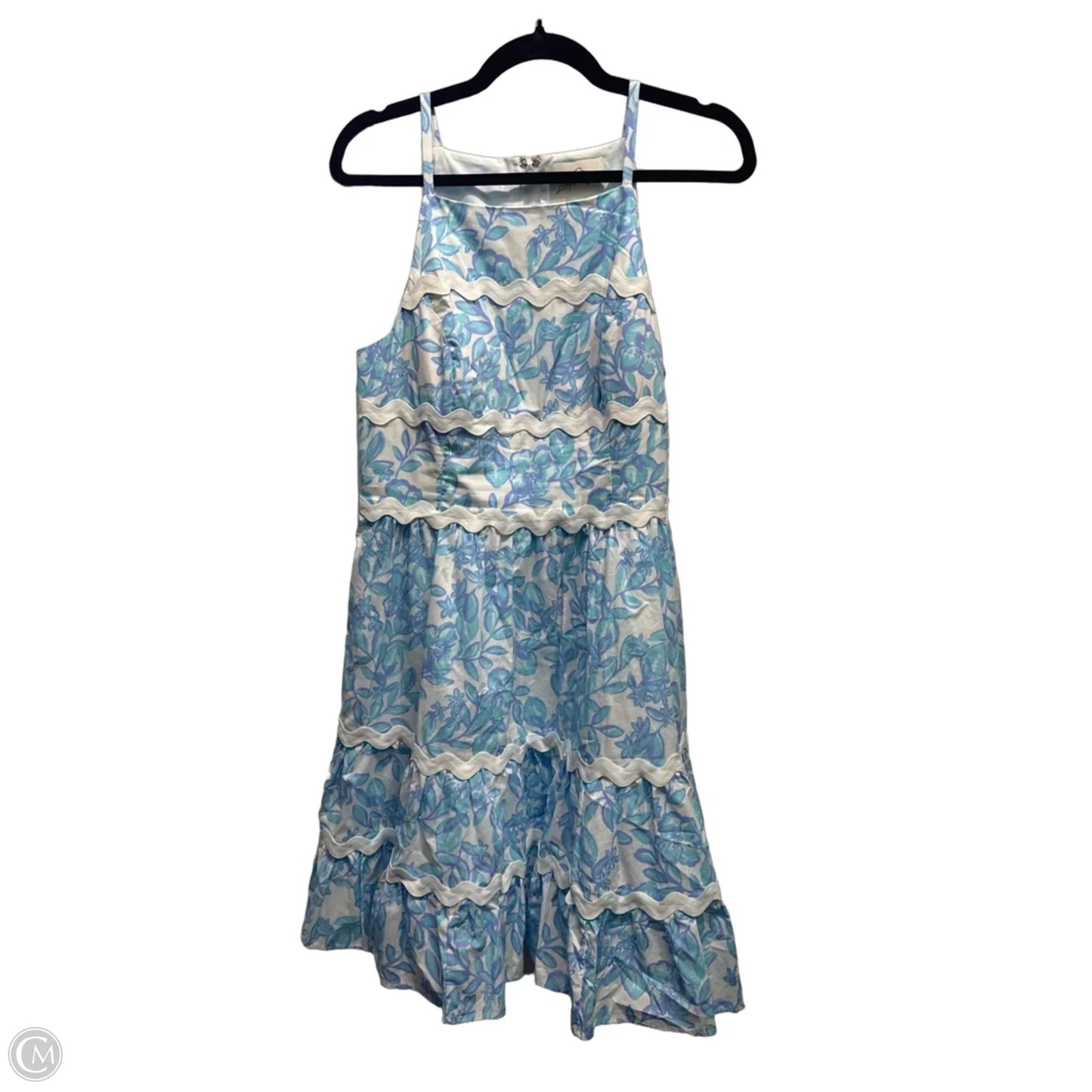 Dress Designer By Lilly Pulitzer In Blue & White, Size: 8