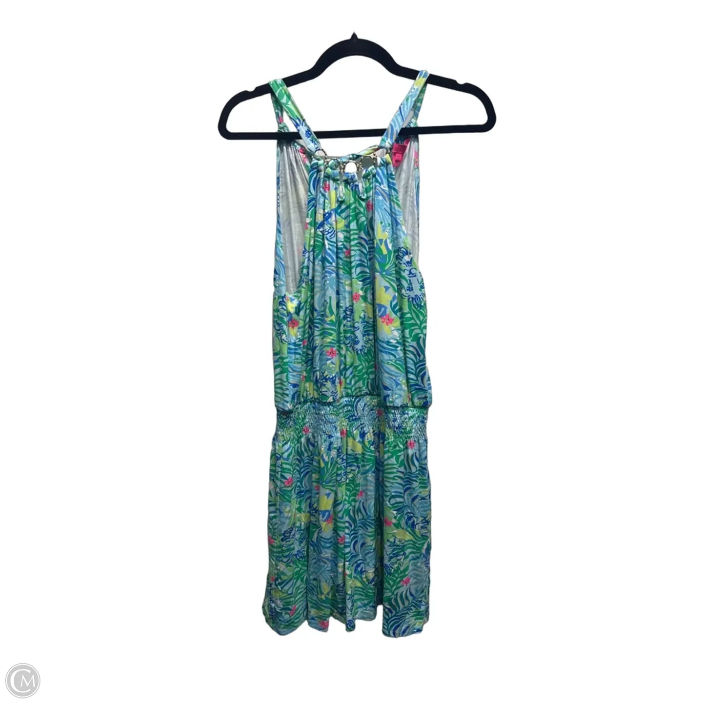 Romper Designer By Lilly Pulitzer In Blue & Green, Size: M