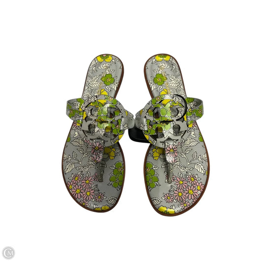 Sandals Designer By Tory Burch In Floral Print, Size: 7