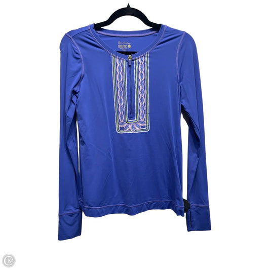Top Long Sleeve Designer By Lilly Pulitzer In Blue & Pink, Size: Xs