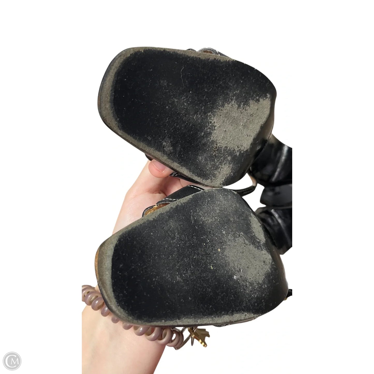 Sandals Luxury Designer By Hermes In Black, Size: 8.5